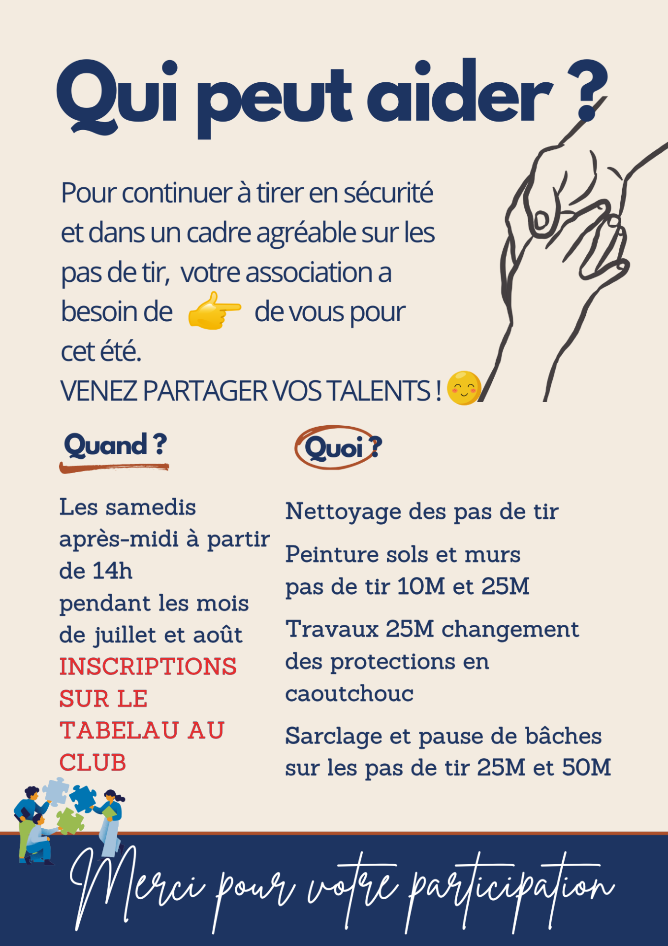 Aide pour le club ete 2026